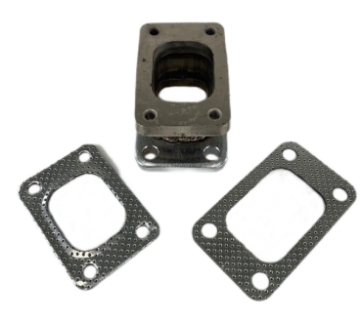 Picture of Straight T2-4 Bolt to T3-4 Bolts Turbo Charger Flange Conversion Adapter+Gasket