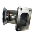 T2 4-Bolt to 2.5" V-Band 90 Degree Mild Steel Turbo Charger Flange Adapter