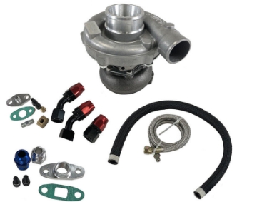 Picture of T3/T4 Turbo Charger Hybrid 0.50A/R T3 0.63 A/R Civic Cobalt GT V6 V8 w/Oil line