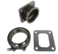 Picture of T4 4-Bolt to 3" V-Band Turbo Charger Flange Conversion Adapter Kit +Gasket+Clamp