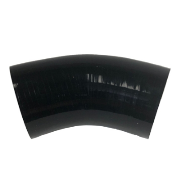 Universal 4-Ply 45 Degree Angled Elbow Hose Black Silicone 2.5" Coupler EMUSA