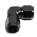Universal 8AN to AN8 Female 90 Degree Swivel Fuel Oil Gas Line Fitting Black