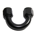 Universal AN-12 Female to Female 180 Degree U Shape Swivel Fitting Adapter Black