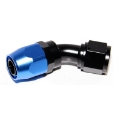 Universal AN12 45Degree Blue+Black Swivel Oil Fuel Line Hose End Fitting Adaptor