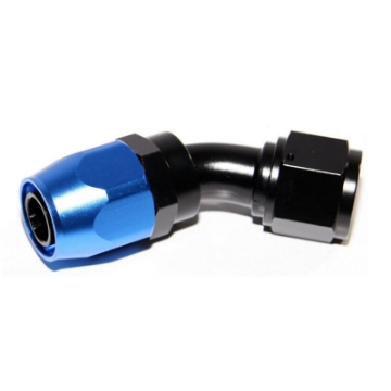 Universal AN12 45Degree Blue+Black Swivel Oil Fuel Line Hose End Fitting Adaptor