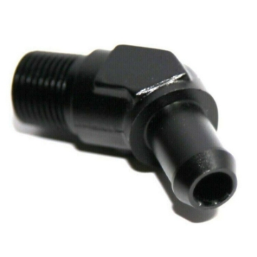 1Pcs 3/8" NPT Male to 1/2" Hose Barb 45 Degree Fuel Oil Gas Line Fitting Adapter